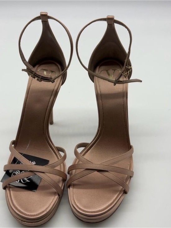 Valentino Garavani Shoes - Valentino Garavani Nude Brown Strappy Platform Sandals - 37.5